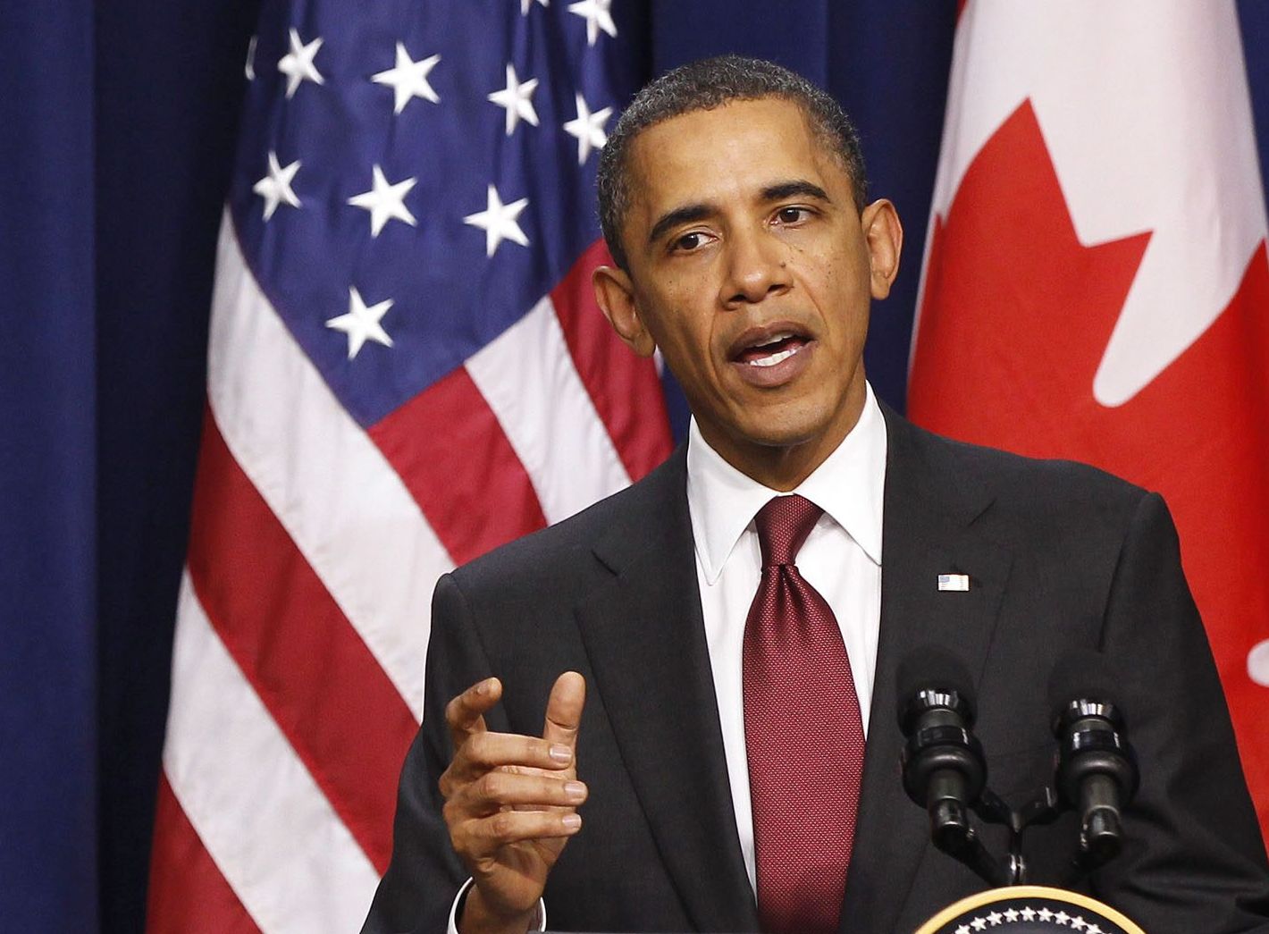 O presidente dos EUA, Barack Obama, fala nesta
sexta-feira (4) sobre a crise no Egito | REUTERS/Larry Downing