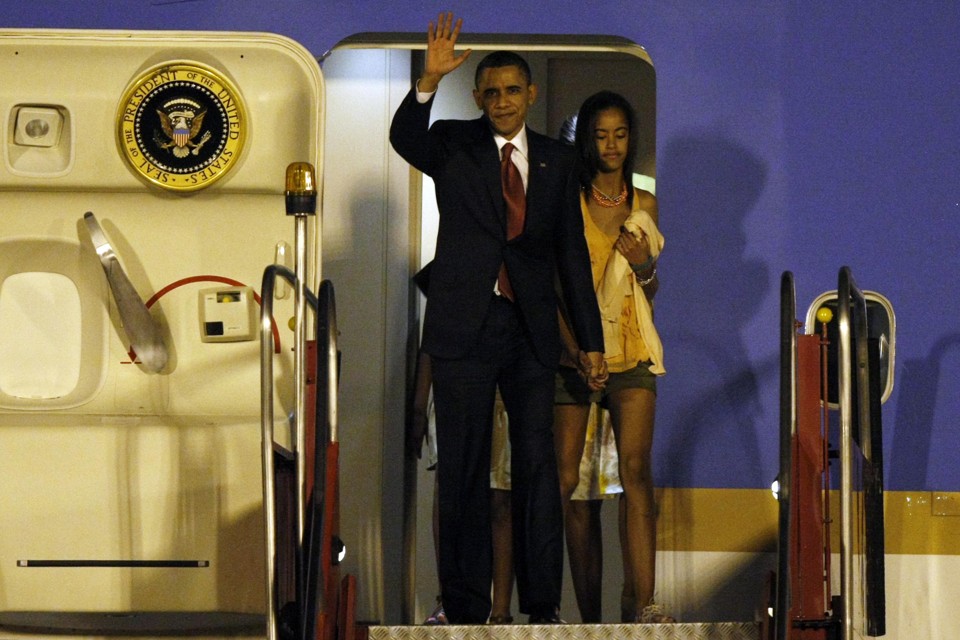 O presidente norte-americano Barack Obama desembarca no Rio de Janeiro | Albari Rosa/ Agência de Notícias Gazeta do Povo