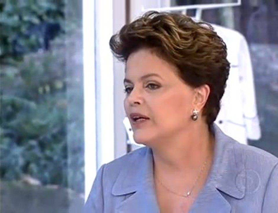 A presidente Dilma Rousseff no programa "Mais Você" | Reprodução / TV Globo