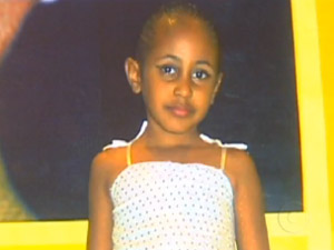 A menina Lavínia, de 6 anos, foi morta após ser sequestrada em Caxias, na Baixada Fluminense | Foto: Reprodução TV Globo