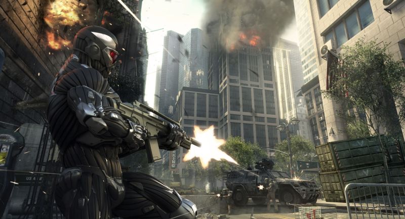Imagem do Crysis 2 e do protagonista Nanosuit e sua armadura que dá superpoderes: "a melhor parte do game" | Divulgação