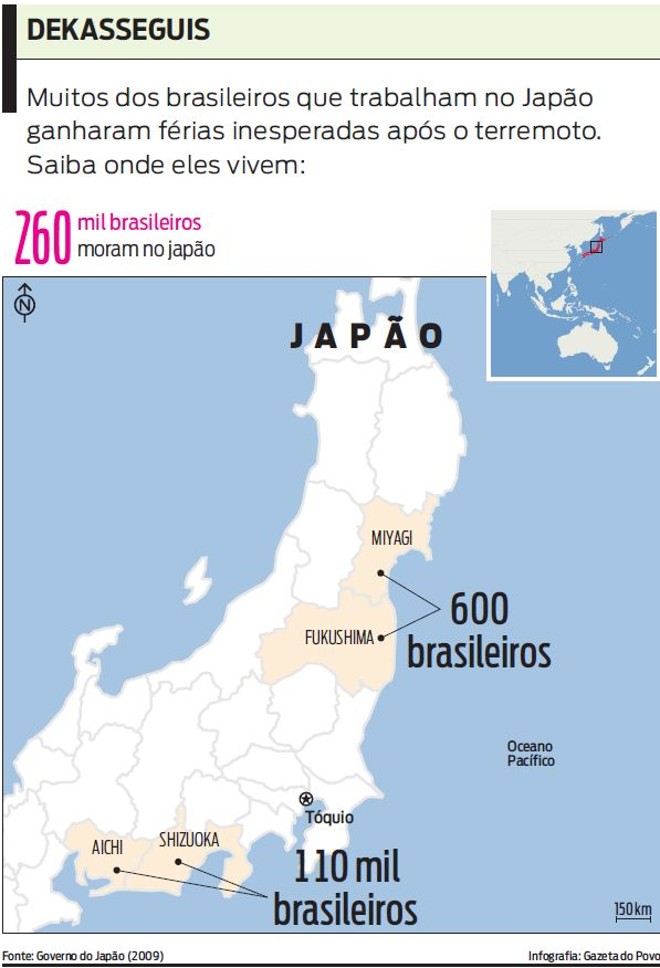 Saiba onde vivem os brasileiros que trabalham no Japão |