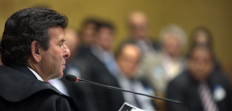 Luiz Fux, durante a sessão do STF: novo ministro assumiu a vaga no início do mês e já teve de desempatar o impasse em torno da validade da Lei da Ficha Limpa | Fellipe Sampaio/STF
