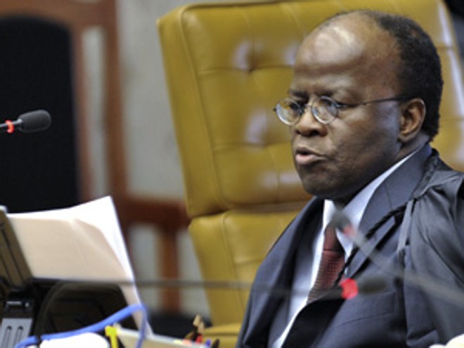 O ministro do STF, Joaquim Barbosa |