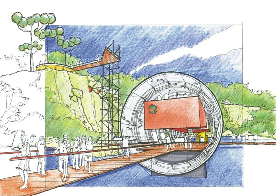 Especialização: cursos seriam ofertados dentro da estrutura de tubo, próximo ao mirante | 