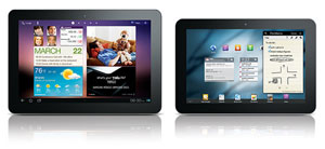 Novos tablets da Samsung, com tela de 10.1 e 8.9 polegadas chegam ao país no meio do
ano | Divulgação