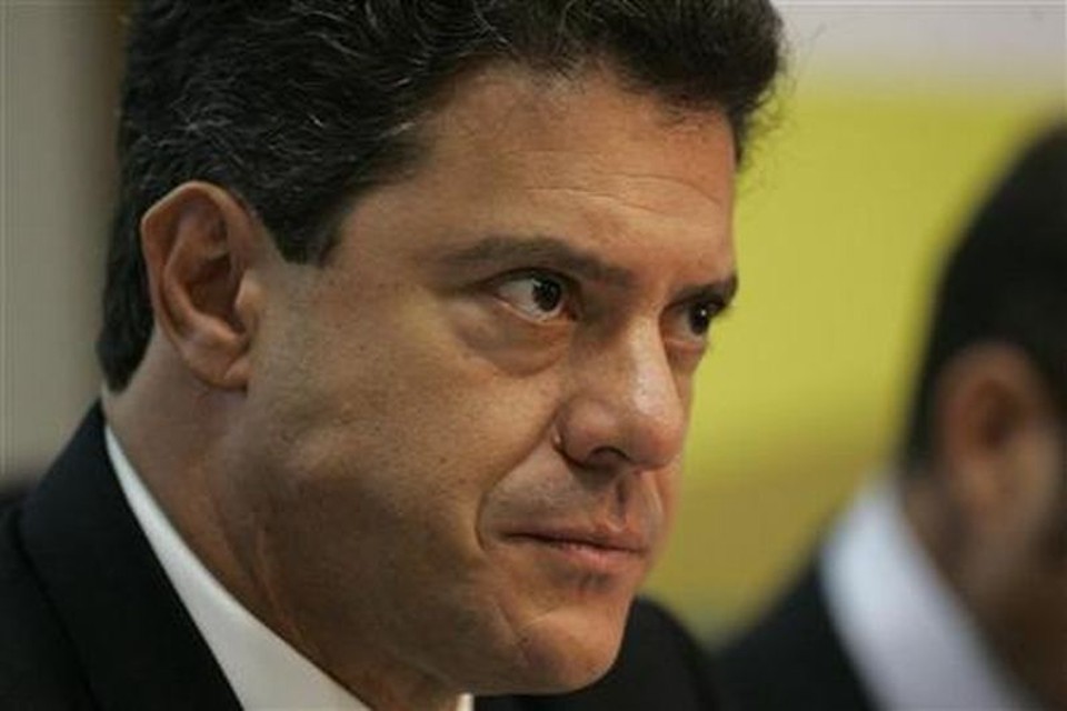 O presidente executivo da mineradora Vale, Roger Agnelli, em coletiva de impresa no Rio de Janeiro, em 2008. Agnelli negou nesta sexta-feira qualquer envolvimento político relacionado à possível mudança no comando da mineradora | Bruno Domingos / Reuters