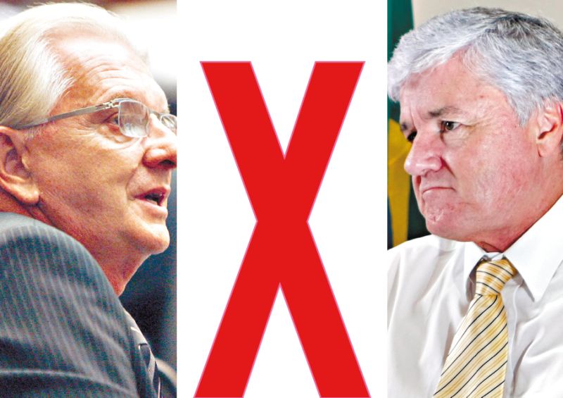 Justus (esq.) e Rossoni: ex-presidente estaria tentando "marcar território" diante do atual comandande da Assembleia | Hedeson Alves e Albari Rosa/ Gazeta do Povo