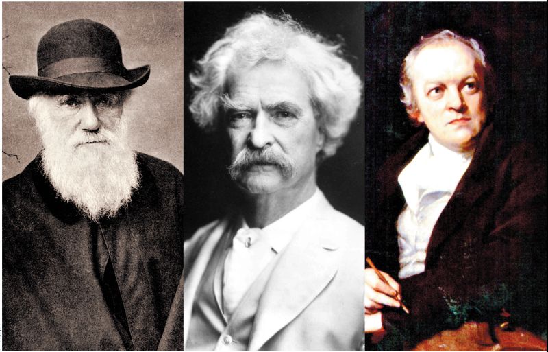 Charles Darwin, Mark Twain e William Blake e: rabiscadores ilustres valorizaram obras sem grande importância | Divulgação