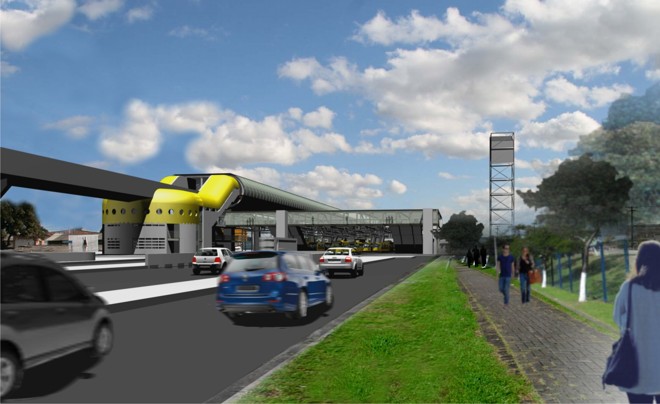 Imagem do projeto mostra como deve ser a estrutura do metrô em Curitiba |