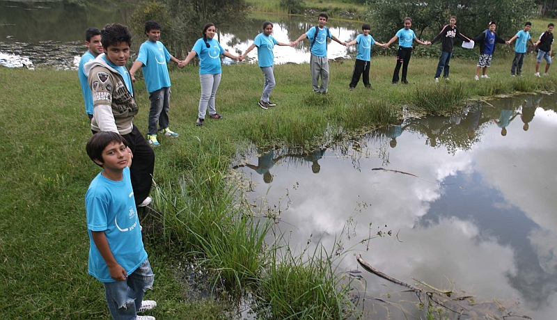 Alunos do Marista Ecológica dão uma aula sobre meio ambiente | Ivonaldo Alexandre/ Gazeta do Povo