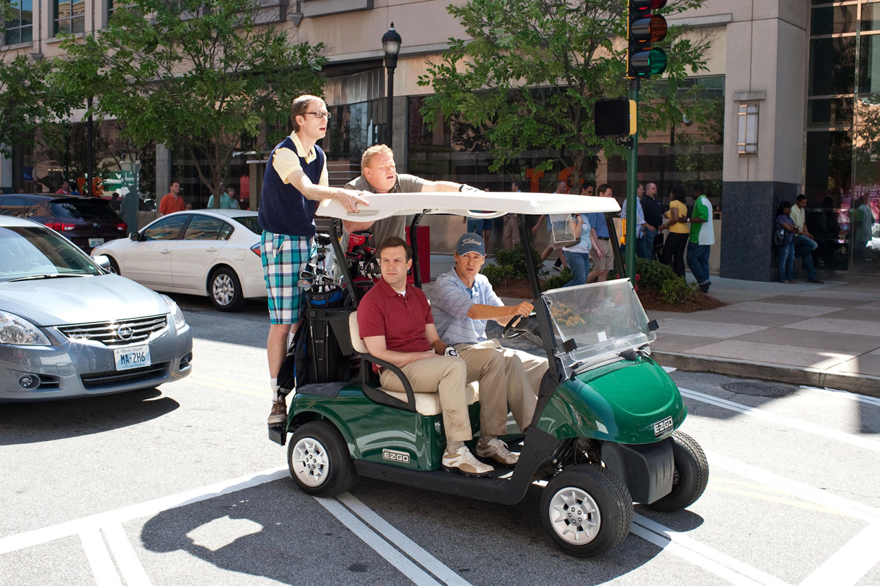 Cena de Passe Livre: Owen Wilson e Jason Sudeikis são os maridos que ganham uma semana de liberdade total | Divulgação