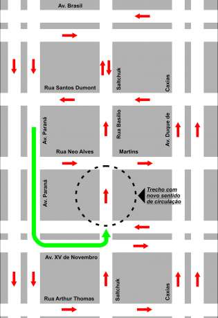 Trecho da Rua Basílio Saltchuck será alterado no próximo domingo (20) | Divulgação - Assessoria PMM