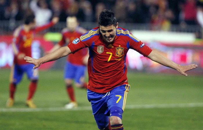 O astro David Villa, do Barcelona, que pode jogar a Copa América se a Federação Espanhola aceitar o convite | Jon Nazca / Reuters