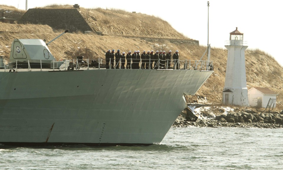 Uma fragata canadense como esta será implantada ao largo da costa da Líbia | Reuters