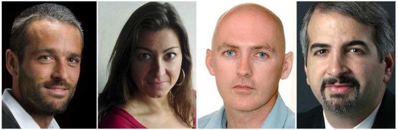 Fotos dos quatro jornalistas do The New York Times: Tyler Hicks, Lynsey Addario, Stephen Farrell e Anthony Shadid | Reuters