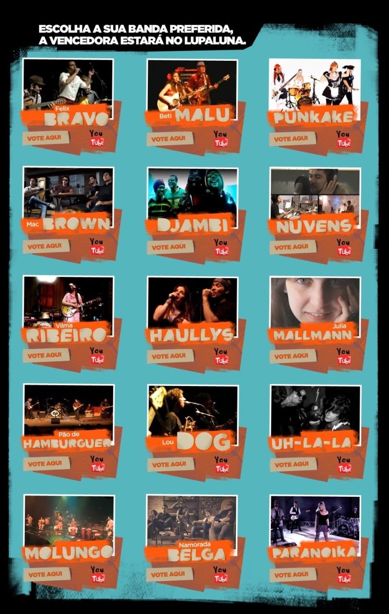 Página do site do Lupaluna, onde os internautas poderão votar | Reprodução