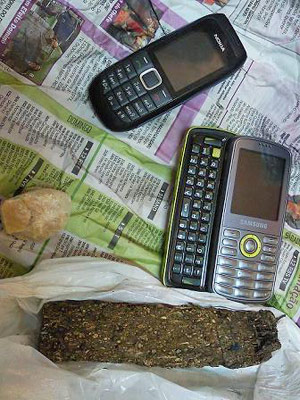 Droga e celulares arremessados para dentro de presídio no RS | Foto: Divulgação/Ascom/Susepe