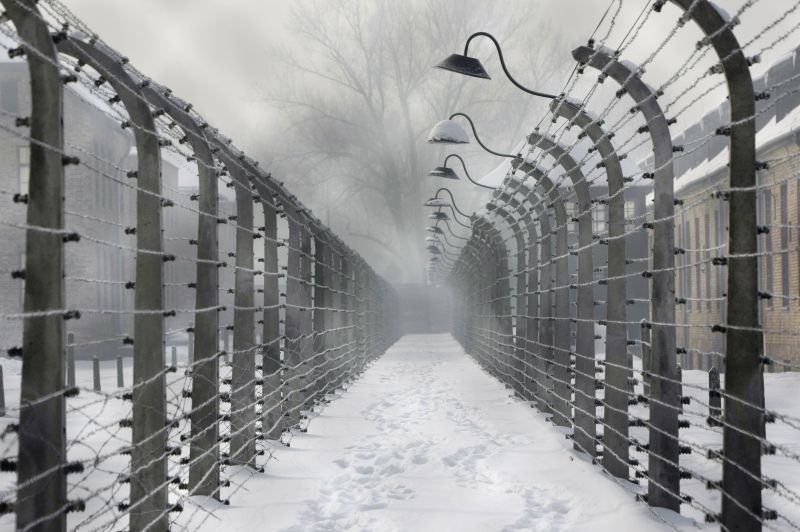 Cercas de arame farpado no campo de extermínio nazista de Auschwitz, na Polônia | Kacper Pempel/Reuters