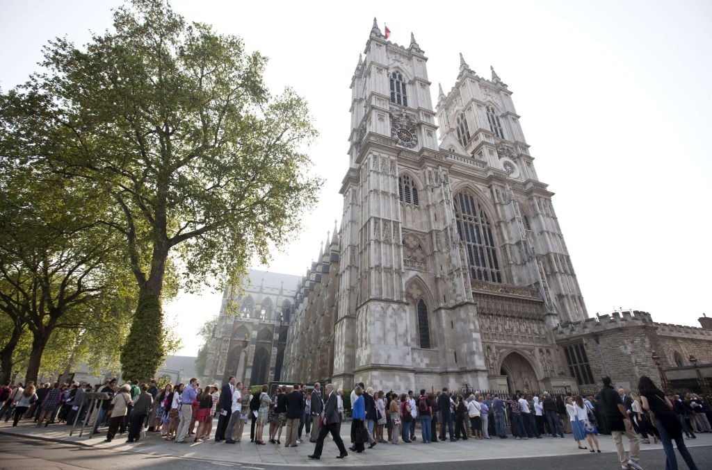 Abadia de Westminster, onde será celebrada a união: 600 mil turistas devem chegar a Londres nesta semana | Warren Allott / AFP