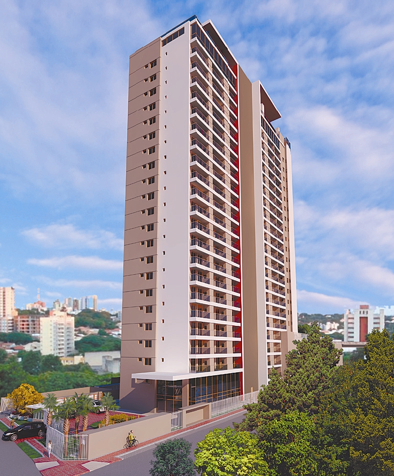 O edifício Red Curitiba oferece 237 apartamentos em área privilegiada do Ecoville | Divulgação