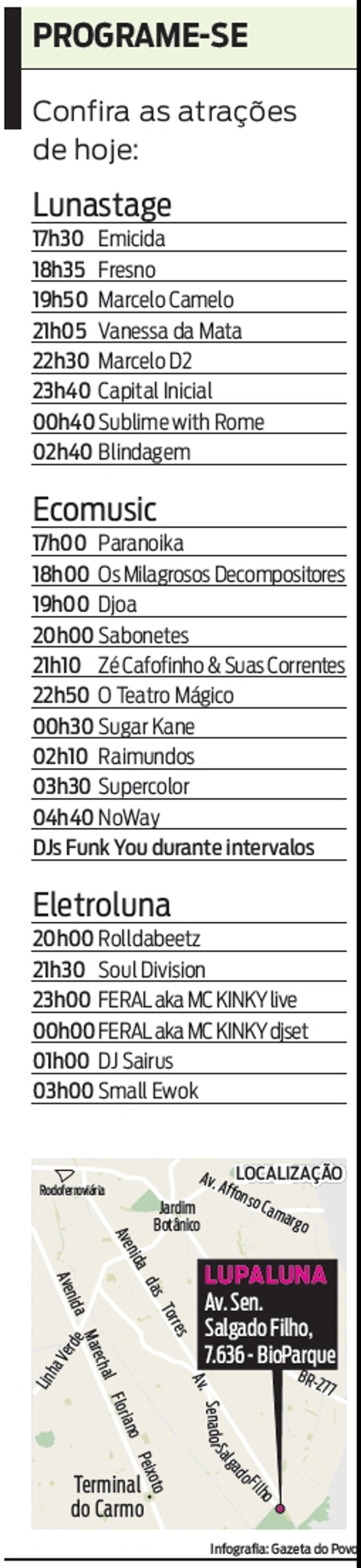 Confira as atrações de hoje |