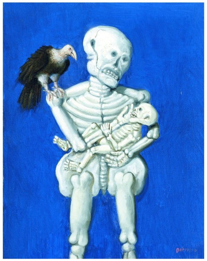 O choro das mulheres que perdem seus maridos e filhos assassinados pelos integrantes dos cartéis de drogas colombianos e os esqueletos, símbolos da morte, são imagens recorrentes na mostra A Dor da Colômbia |