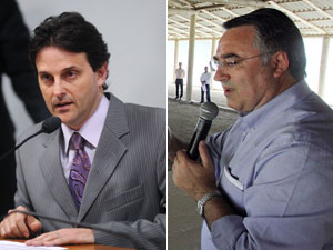Deputado Paulo Bornhausen (esq.) e o governador de Santa Catarina, Raimundo Colombo | Divulgação /Agência Câmara, Governo de SC