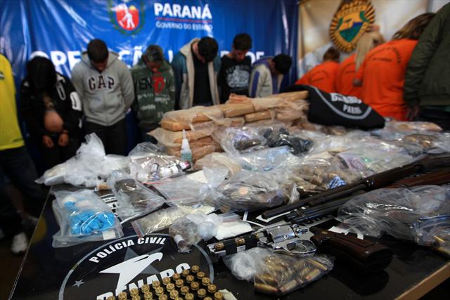 Nesta sexta-feira foram apresentadas 22 pessoas presas por envolvimento com o tráfico | Maurilio Cheli/SMCS