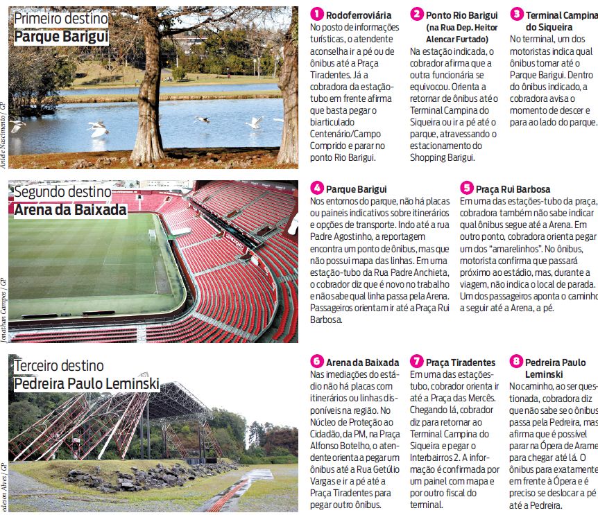 Saiba mais sobre os destinos percorridos pela reportagem |