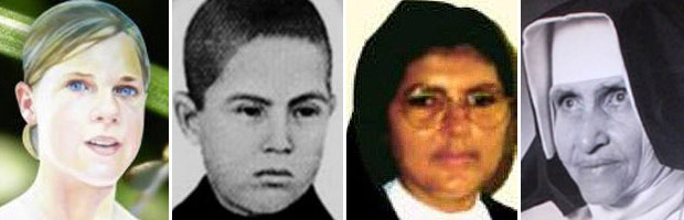 Da esq. para dir.: Albertina Berkenbrock, Adílio Daronch, Lindalva Oliveira e Irmã Dulce | Fotos: Divulgação