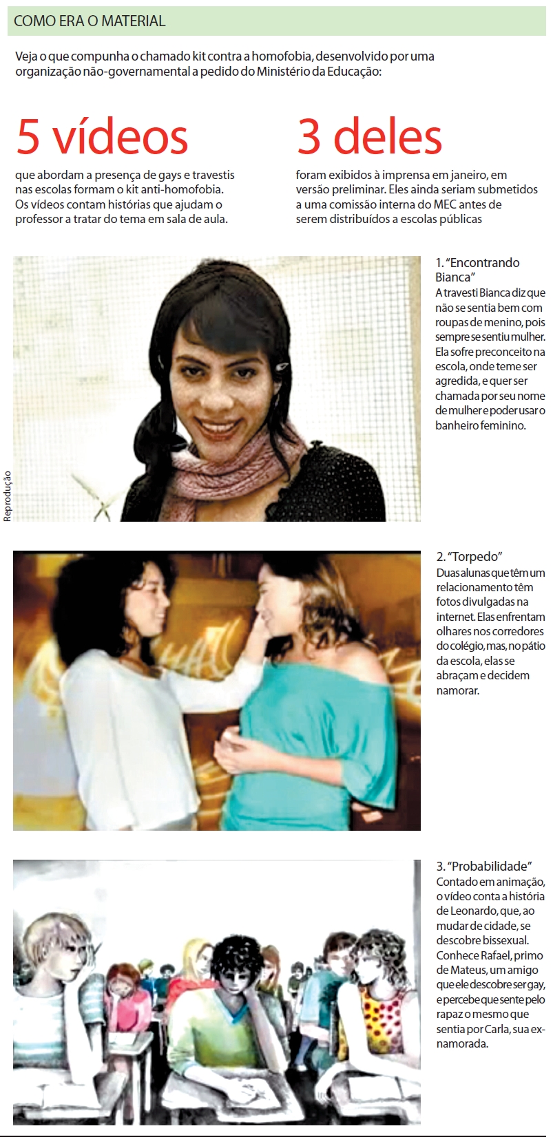 Veja o que compunha o chamado kit contra a homofobia |