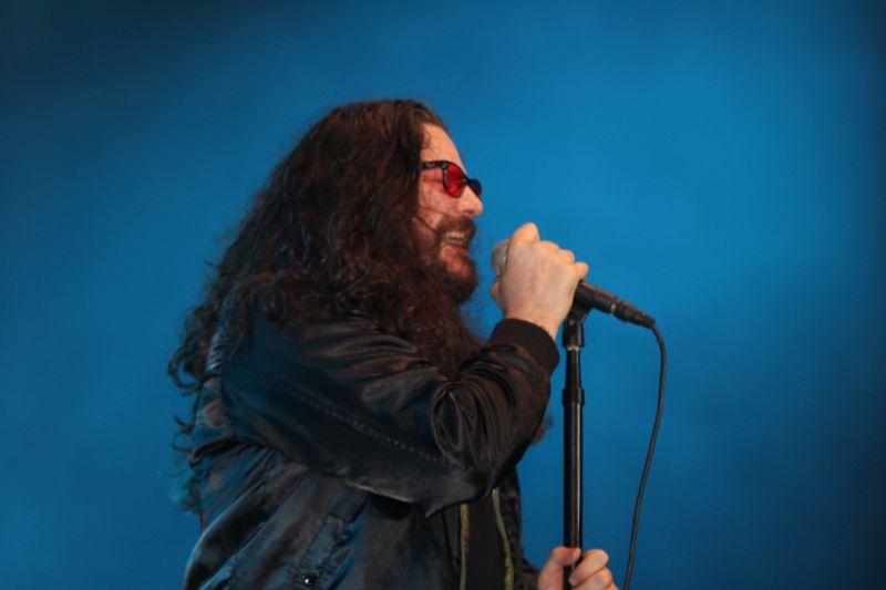 Vocalista do "The Cult" agradeceu o público em português | WALTER ALVES / AGENCIA DE NOTICIAS GAZETA DO POVO