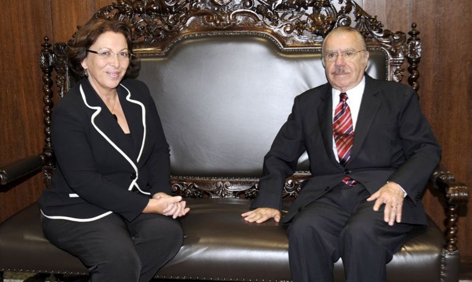 A ministra das Relações Institucionais, Ideli Salvatti, se reuniu com o presidente do Senado, José Sarney | Jonas Pereira/ Agência Senado