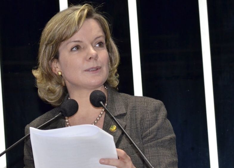 Gleisi Hoffmann durante discurso na tribuna do Senado | Valdemir Barreto / Agência Senado