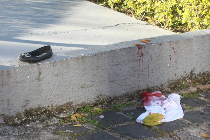 Marcas do tiroteio, ocorrido no dia 8 de junho | Aniele Nascimento/Agência de Notícias Gazeta do Povo