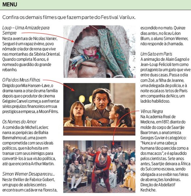 Confira os demais filmes que fazem parte do Festival Varilux | 