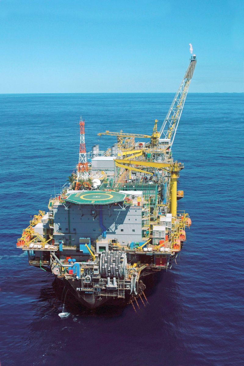 Plataforma na Bacia de Campos: novo poço está a 190 km do litoral fluminense | AFP