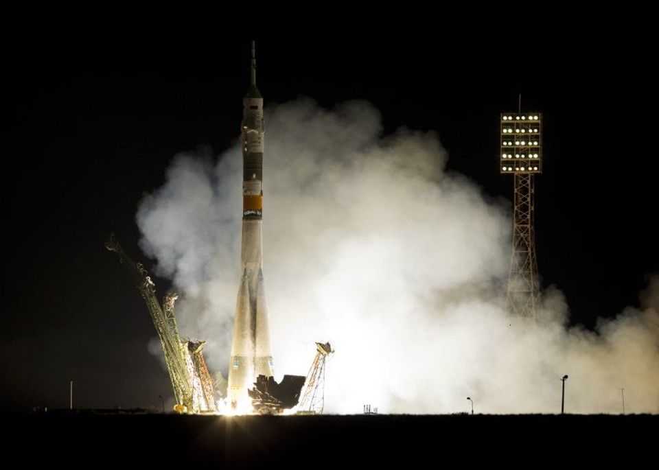 Momento de lançamento da nave espacial Soyuz | Reuters