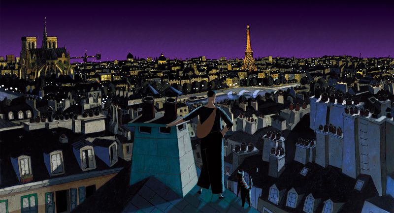 O gato Dino é o personagem central da charmosa aventura policial exibida hoje no Unibanco Arteplex Crystal. A animação vai na contramão dos blockbusters | Divulgação