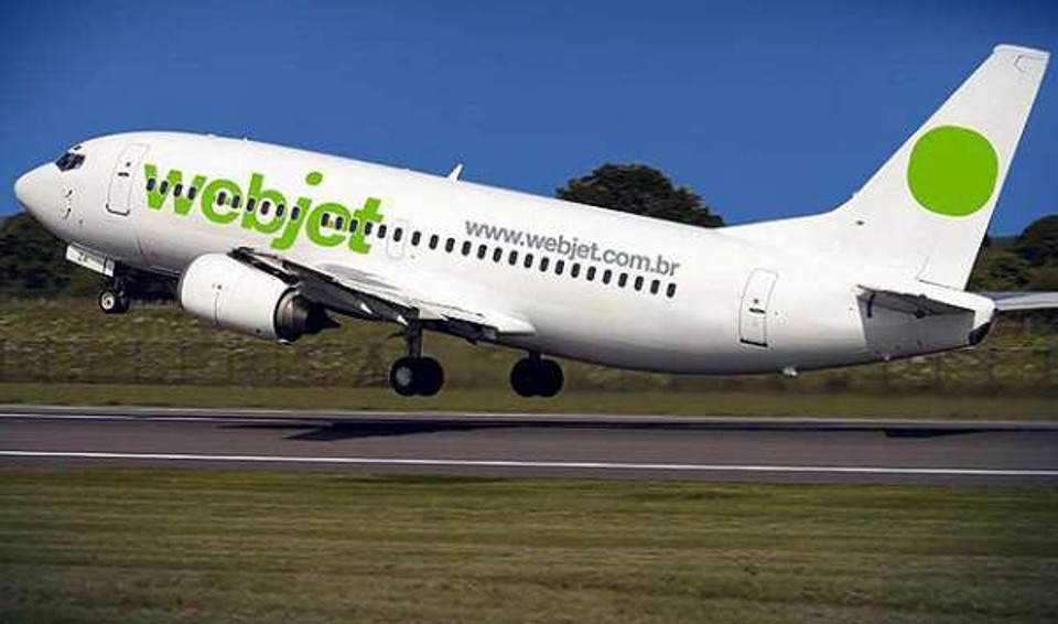 A Webjet, fundada em 2005, voa para 14 destinos do país, incluindo as principais capitais do país, em uma faixa que vai de Porto Alegre a Fortaleza |