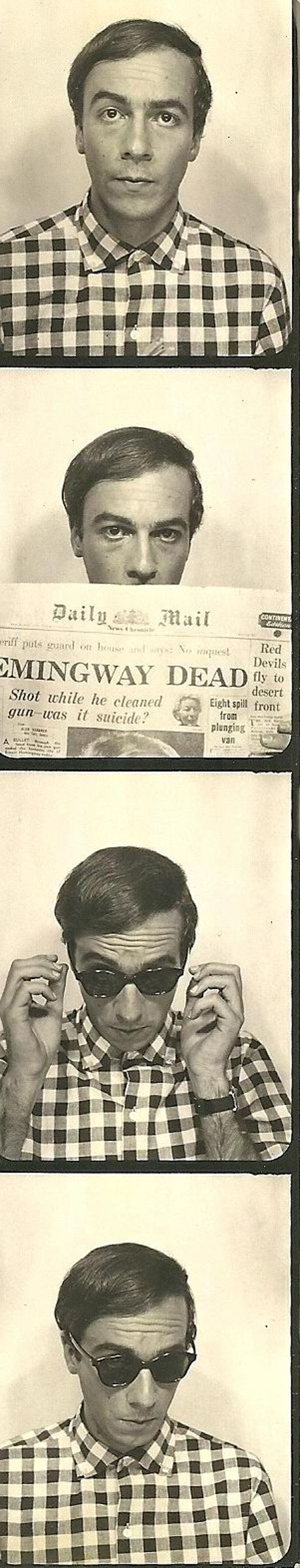 Muggiati posa para fotos no dia seguinte à morte de Hemingway |
