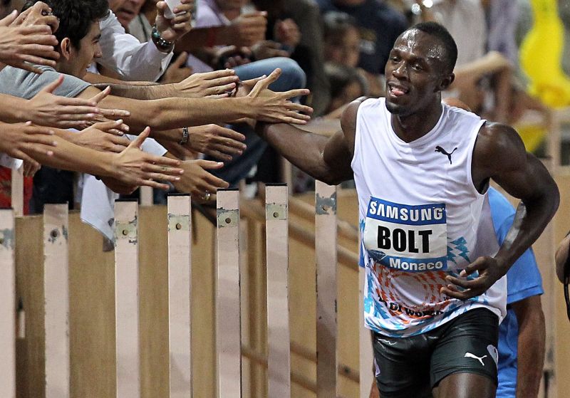 Bolt crava 9s88 em Mônaco | Valery Hache/ AFP