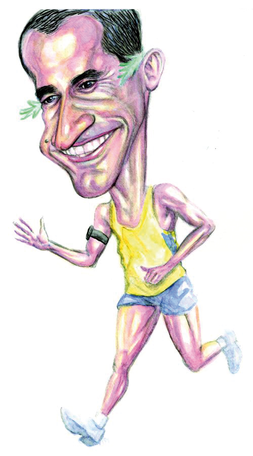 Medalha de bronze na Olimpíada de Atenas, Vanderlei será o padrinho da Maratona de Curitiba, em novembro | Ilustração/ Robson Vilalba