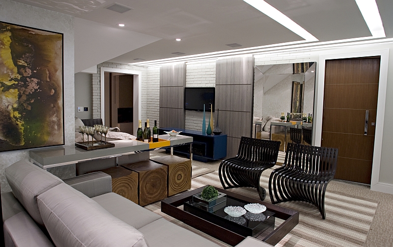 Móveis da Simmetria decoram o Lounge Viver Bem Casa | Alexandre Mazzo/ Gazeta do Povo