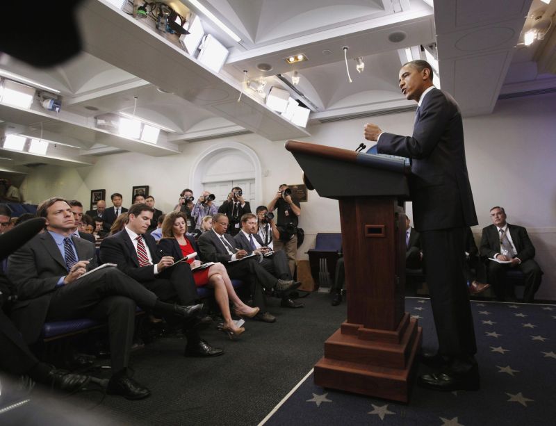 O presidente Barack Obama fez uma pronunciamento ontem elogiando o plano apresentado pela Gangue dos Seis, nome do grupo de senadores que bolou o programa | Mandel Ngan/AFP