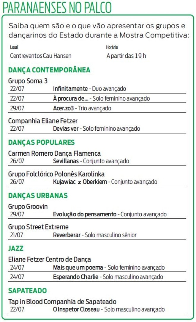 Saiba quem são e o que vão apresentar os grupos e dançarinos do Estado | 