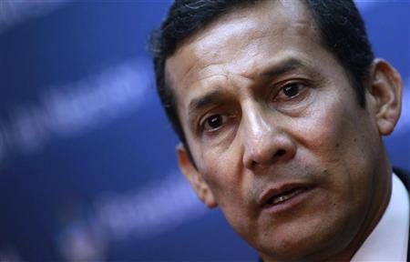 O presidente eleito do Peru, Ollanta Humala, participa de uma entrevista coletiva na residência presidencial Olivos, nos arredores de Buenos Aires, na Argentina, em junho | Reuters