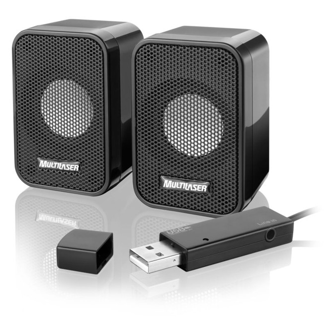Mini caixa digital Hi-Fi da Multilaser |