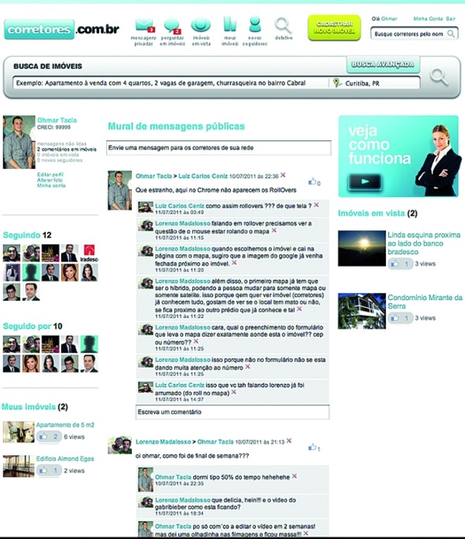 Imagem do site: proposta é facilitar contatos e negócios |